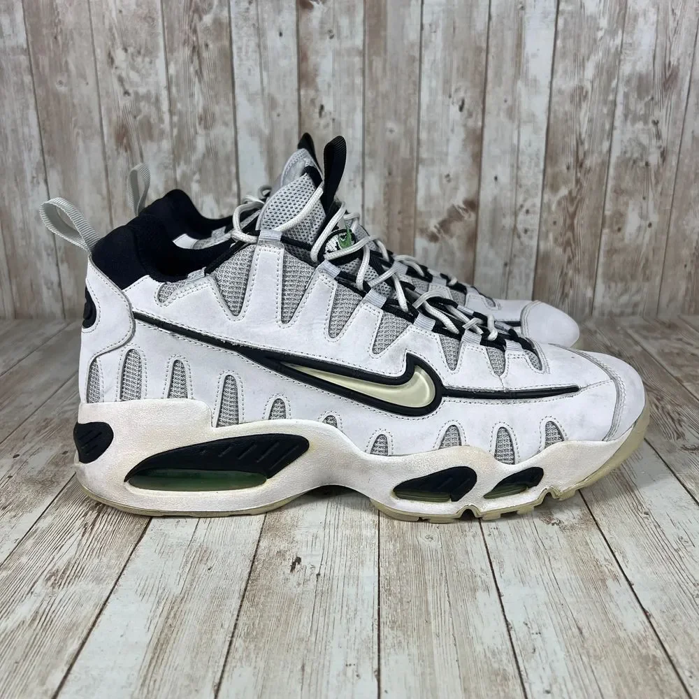 Nike Air Max NM Athletic Sneakers Running Shoes White Black Green US‎ 13